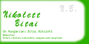 nikolett bitai business card